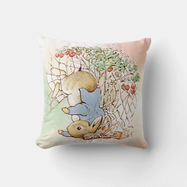 Peter Rabbit  composition  Throw Pillow (Front)