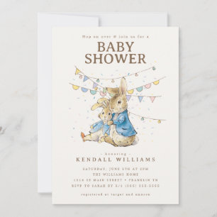 Peter Rabbit   Confetti Baby Shower Invitation