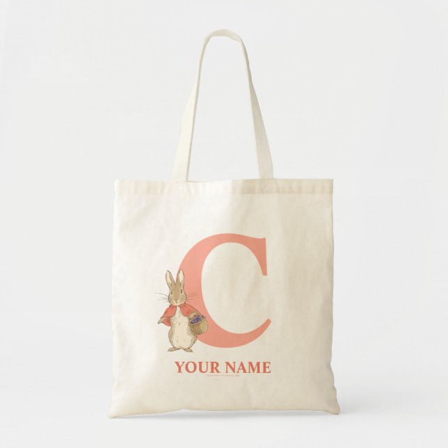 Peter Rabbit | Custom Flopsy - Letter C Tote Bag (Front)
