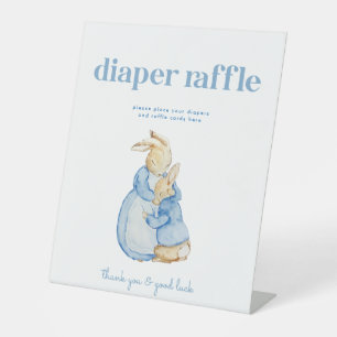 Peter Rabbit Diaper Raffle Baby Shower Sign