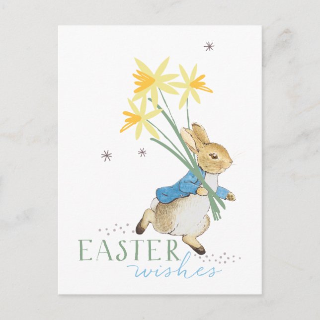 Peter Rabbit | Easter Wishes Holiday Postcard (Front)