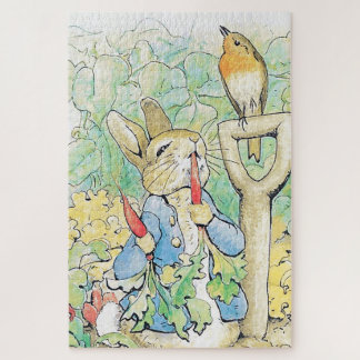 “Peter Rabbit Eats a Carrot” by Beatrix Potter Jigsaw Puzzle