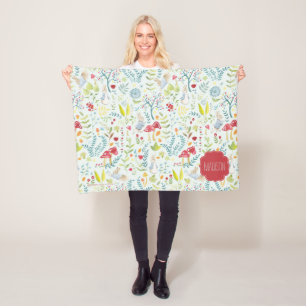 Peter Rabbit Enchanted Watercolor Pattern Fleece Blanket