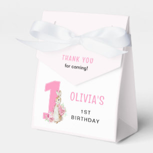 Peter Rabbit First Birthday Thank you Favor Box