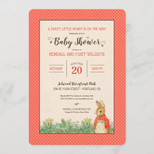Peter Rabbit - Flopsy   Girl Baby Shower Invitation