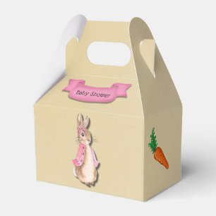 Peter Rabbit Flopsy Pink Girl Baby Shower Favor Box