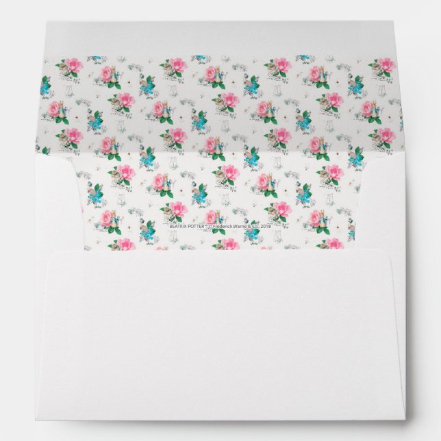 Peter Rabbit | Forget Me Not Floral Pattern Envelope (Back (Bottom))