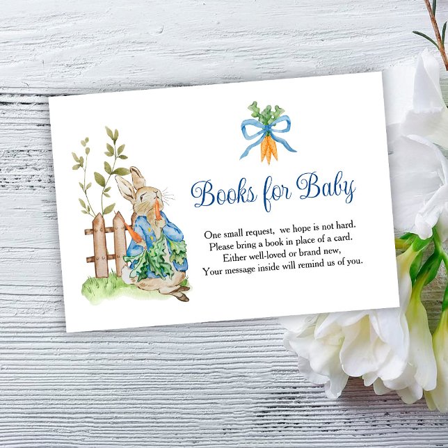 Peter Rabbit Friends Books For Baby RSVP Card (Creator Uploaded)