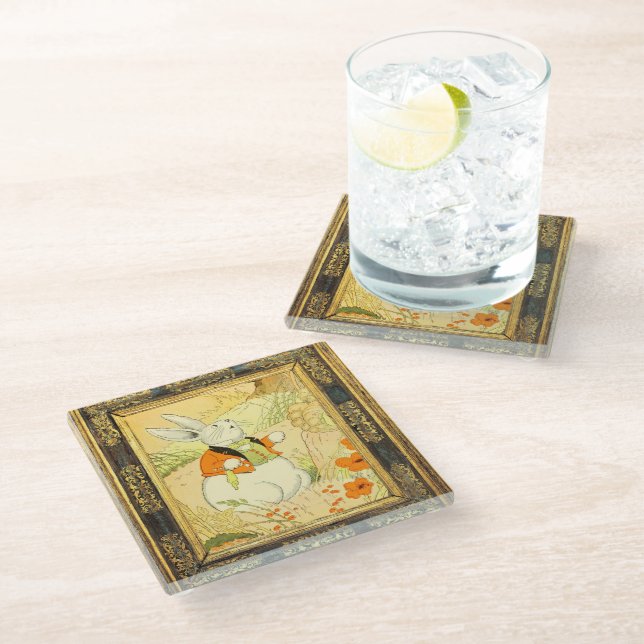 Peter Rabbit Glass Coaster (Angled)