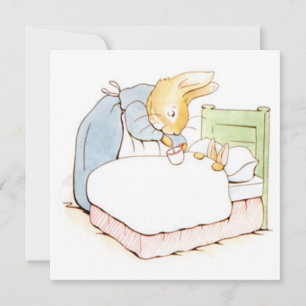 Peter Rabbit in Bed (Being Fed by his Mother) Card
