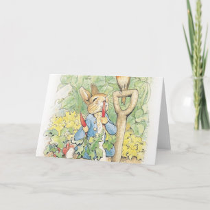 Peter Rabbit In The Garden - Beatrix Potter Card