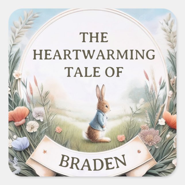 Peter Rabbit in the Garden Square Sticker (Front)
