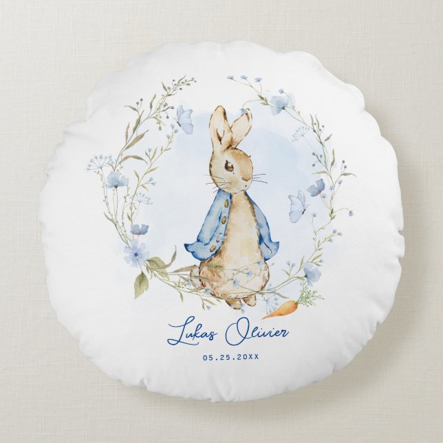 Peter Rabbit Inspiré Design Coussin rond (Devant)