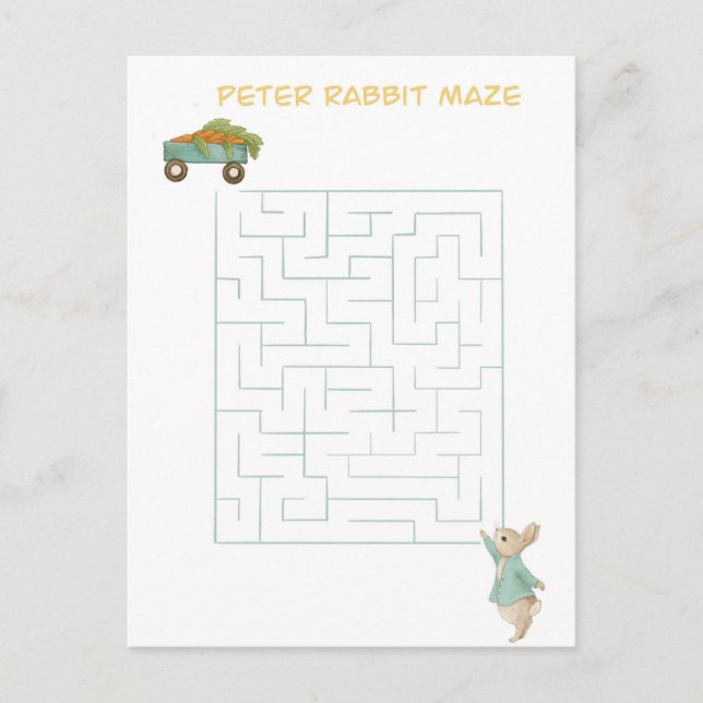 Peter Rabbit Kids Birthday&Game Postcard (Front)