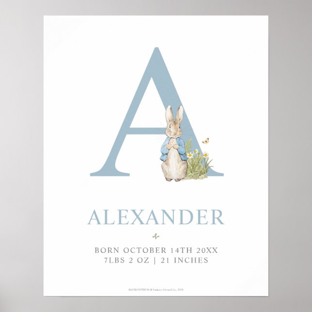 Peter Rabbit | Personalized Letter A Poster (Front)