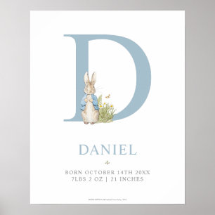 Peter Rabbit   Personalized Letter D Poster