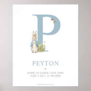 Peter Rabbit   Personalized Letter P Poster