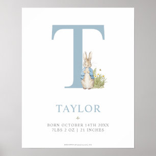 Peter Rabbit   Personalized Letter T Poster