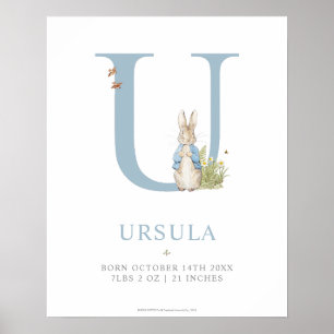 Peter Rabbit   Personalized Letter U Poster
