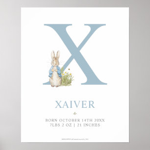 Peter Rabbit   Personalized Letter X Poster