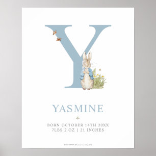 Peter Rabbit   Personalized Letter Y Poster