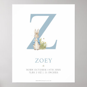 Peter Rabbit   Personalized Letter Z Poster