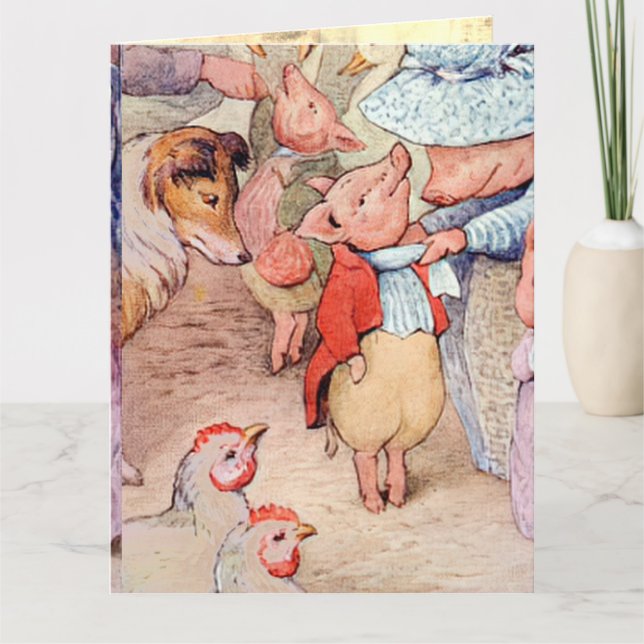 Peter Rabbit (piglets) Tissue Paper Card (Front)