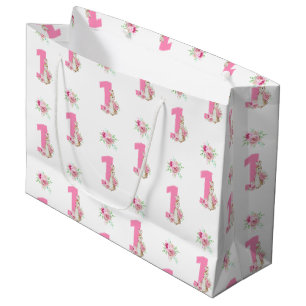 Peter Rabbit   Pink First Birthday Large Gift Bag