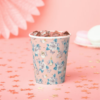 Peter Rabbit | Pink Floral Garden Pattern Paper Cups