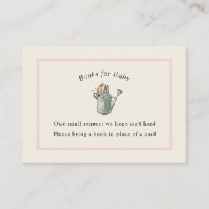 Peter Rabbit Pink Ivory Vintage Baby Book Enclosure Card