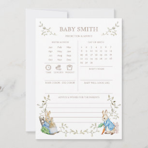 Peter Rabbit Prediction & Advice Baby Shower Game