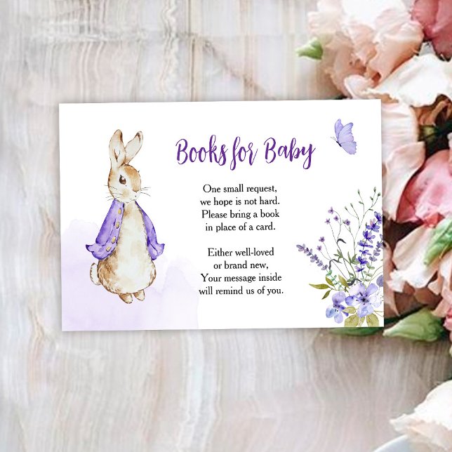 Peter Rabbit Purple Livres Pour Carte Bébé (Créateur téléchargé)