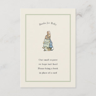 Peter Rabbit Sage Green Vintage Baby Book Enclosure Card