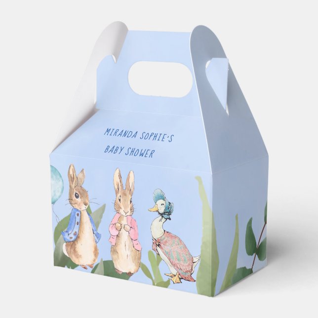 Peter Rabbit Storybook Characters Baby Shower  Favor Box (Front Side)