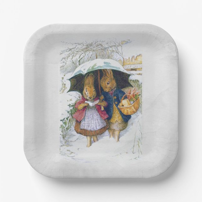 Peter Rabbit  (umbrella)  Paper Plate (Front)