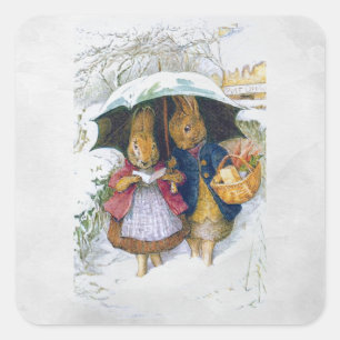 Peter Rabbit  (umbrella)  Square Sticker