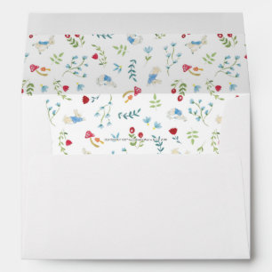 Peter Rabbit Watercolor Forest Pattern Envelope