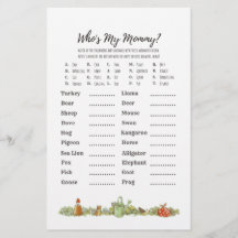 Peter Rabbit | Who's My Mommy? | Baby Shower Game