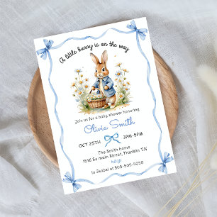 Peter Rabbit Wildflower Baby Shower Invitation