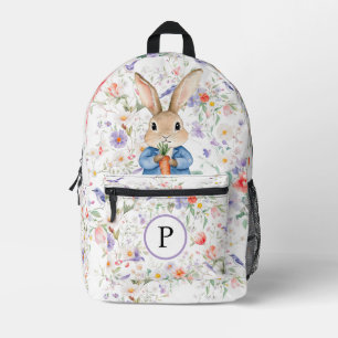 Peter Rabbit Wildflowers Birds Floral Branches Printed Backpack