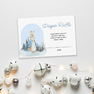 Peter Rabbit Winter Arch Diaper Raffle Enclosure Card