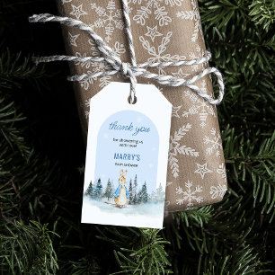 Peter Rabbit Winter Baby Shower Thank you Gift Tags