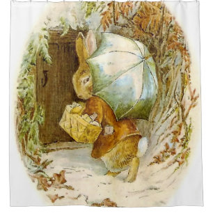 “Peter Rabbit with Winter Umbrella” by Beatrix Pot