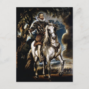 Peter Rubens- Equestrian Portrait of Duke, Lerma Postcard