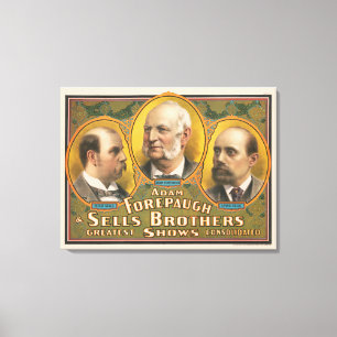 Peter Sells, Adam Forepaugh, And Lewis Sells Canvas Print