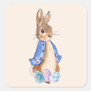 Peter the Easter bunny rabbit Square Sticker