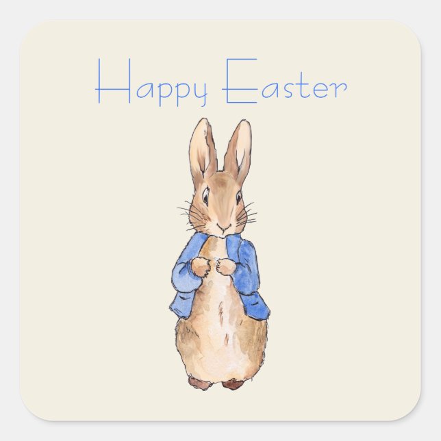 Peter the Easter bunny rabbit Square Sticker (Front)