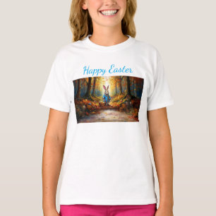 Peter the Easter Bunny with Easter Egg Basket T-Shirt