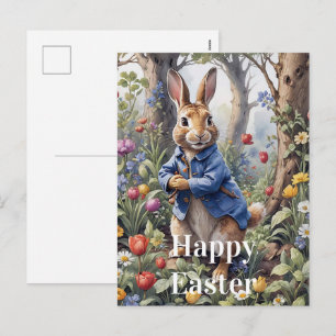 Peter the Easter Rabbit Happy Easter Holiday Postcard