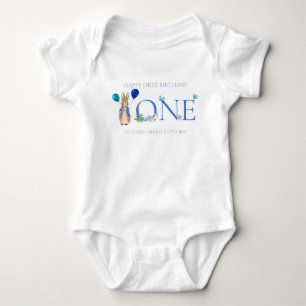 Peter the rabbit 1st Birthday Baby Bodysuit